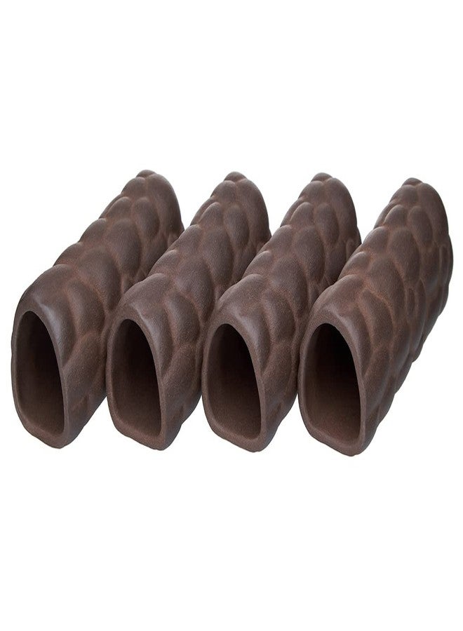 Plecoceramics كهف تربية سمك البليكو من Plecoceramics، زينة حوض السمك من نوع الفقاعات (عبوة متوسطة من 4 قطع) - Image 1